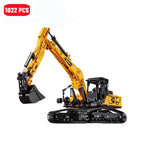 1022Pcs Excavator Models Building Blocks MOC City Construction Engineering Vehicle Bricks Educational Toys Boys Gift
