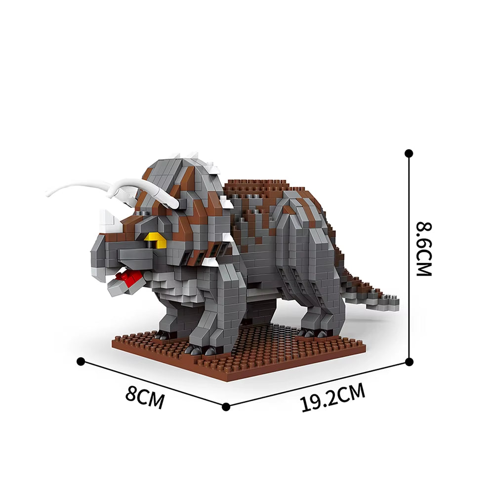 Stegosaurus T-Rex Micro Mini Building Block Toys-Create Dinosaur Word,Festival Gift for Kids,Puzzle DIY Assembly Toy