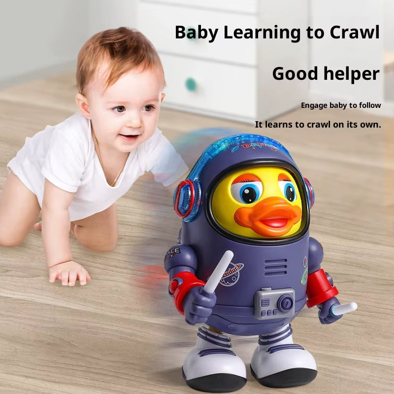 Hot Sale Electric Dancing Space Duck, Singing & Swaying Robot Toy, Interactive Educational Learning Gift for Kids