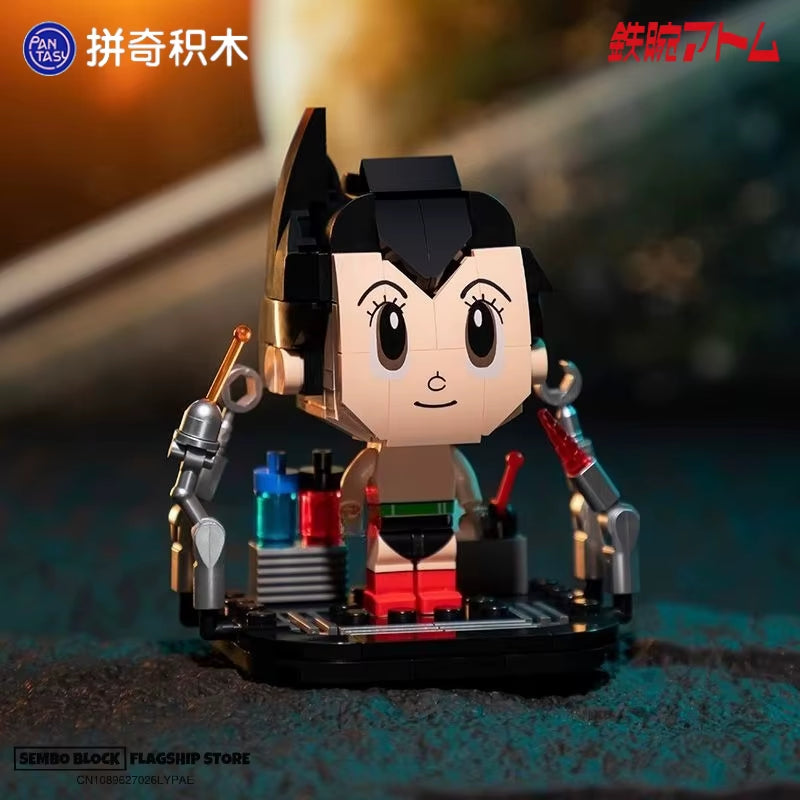 Astro Boy 70Th Anniversary Assembled Building Blocks Trendy Desktop Model Ornaments Collectible Toys Holiday Gift