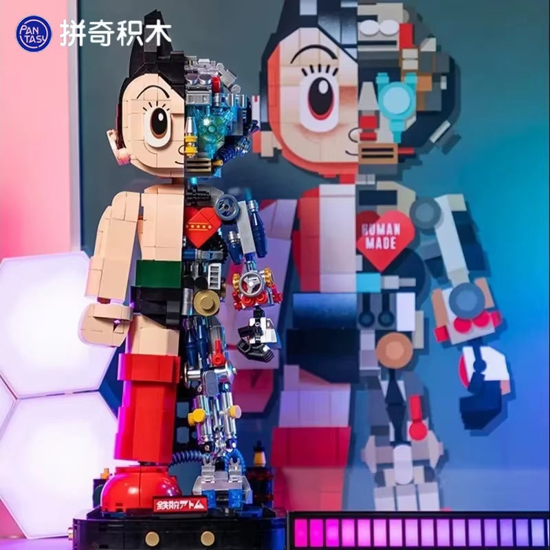 Astro Boy 70Th Anniversary Assembled Building Blocks Trendy Desktop Model Ornaments Collectible Toys Holiday Gift