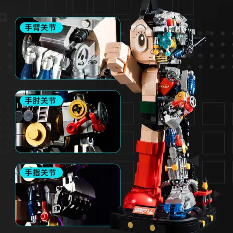 Astro Boy 70Th Anniversary Assembled Building Blocks Trendy Desktop Model Ornaments Collectible Toys Holiday Gift