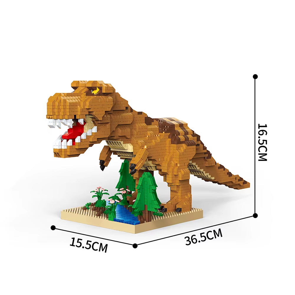 Stegosaurus T-Rex Micro Mini Building Block Toys-Create Dinosaur Word,Festival Gift for Kids,Puzzle DIY Assembly Toy