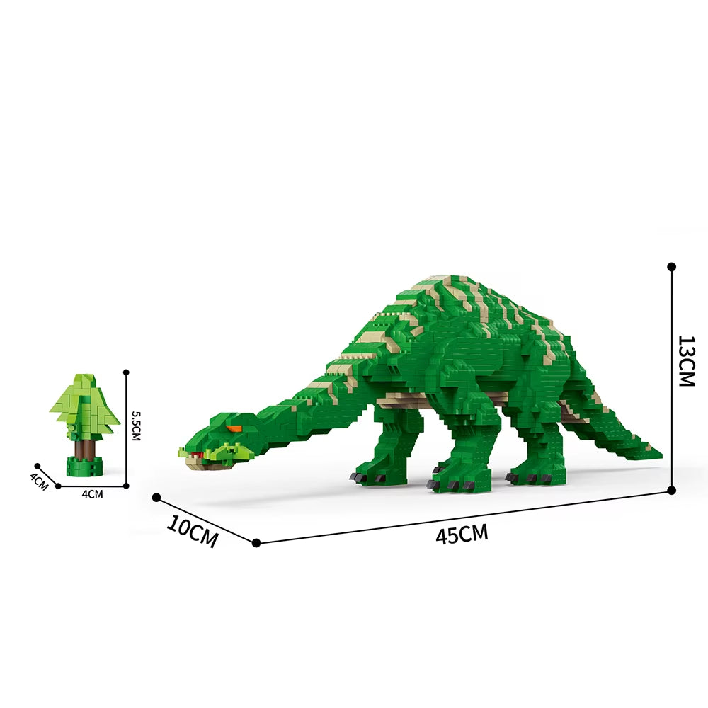 Stegosaurus T-Rex Micro Mini Building Block Toys-Create Dinosaur Word,Festival Gift for Kids,Puzzle DIY Assembly Toy