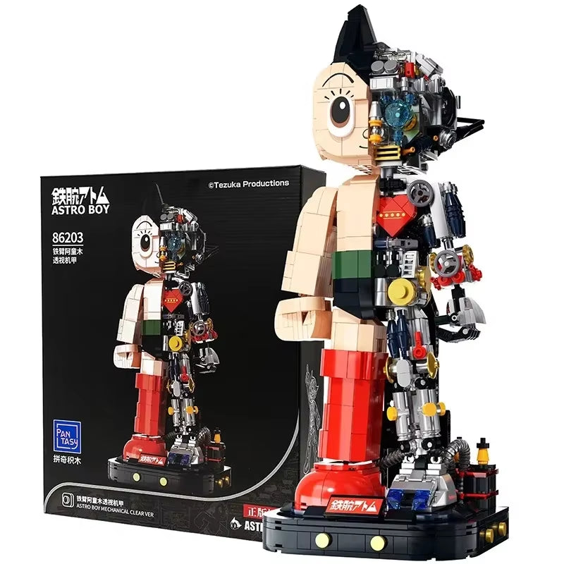 Astro Boy 70Th Anniversary Assembled Building Blocks Trendy Desktop Model Ornaments Collectible Toys Holiday Gift