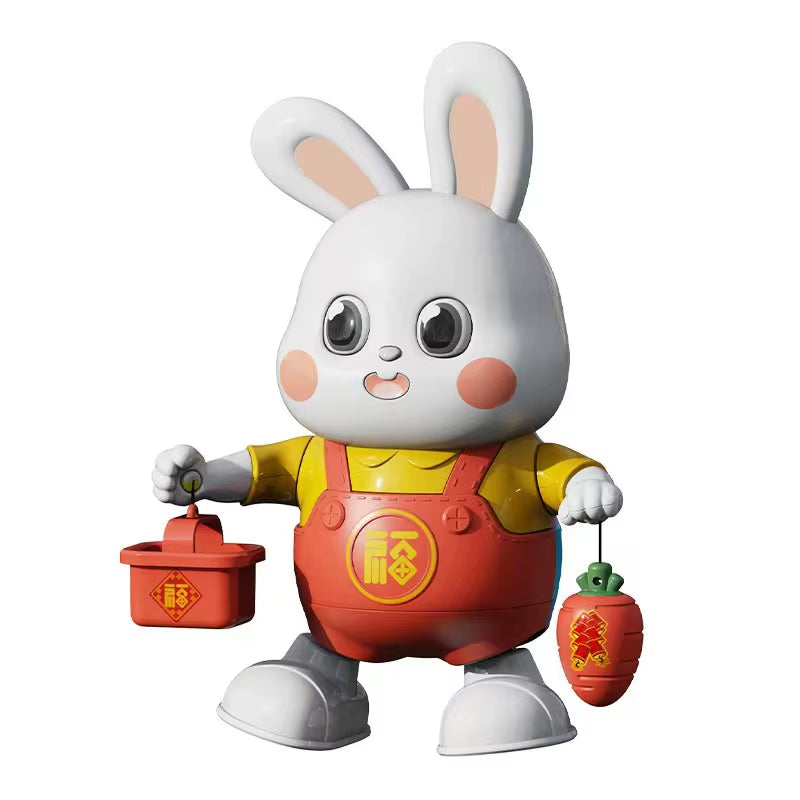 Tiktok the Same Robot Electric Dance Small Rabbit Light Music Children Educational Luminous Toys