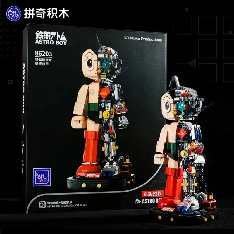 Astro Boy 70Th Anniversary Assembled Building Blocks Trendy Desktop Model Ornaments Collectible Toys Holiday Gift