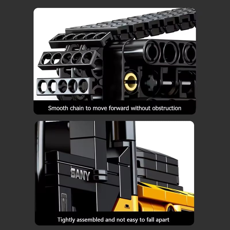 1022Pcs Excavator Models Building Blocks MOC City Construction Engineering Vehicle Bricks Educational Toys Boys Gift