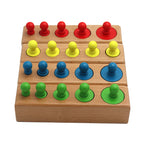 Montessori Cylinder Socket Puzzles Toy Baby Development Practice and Sensespreschool Educational Wooden Toys for Children