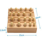 Montessori Cylinder Socket Puzzles Toy Baby Development Practice and Sensespreschool Educational Wooden Toys for Children