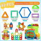 DIY Magnetic Block, Large STEM Construction Toy Set, Educational Magnet Toys for Learning, Random Colors for Birthday Gifts