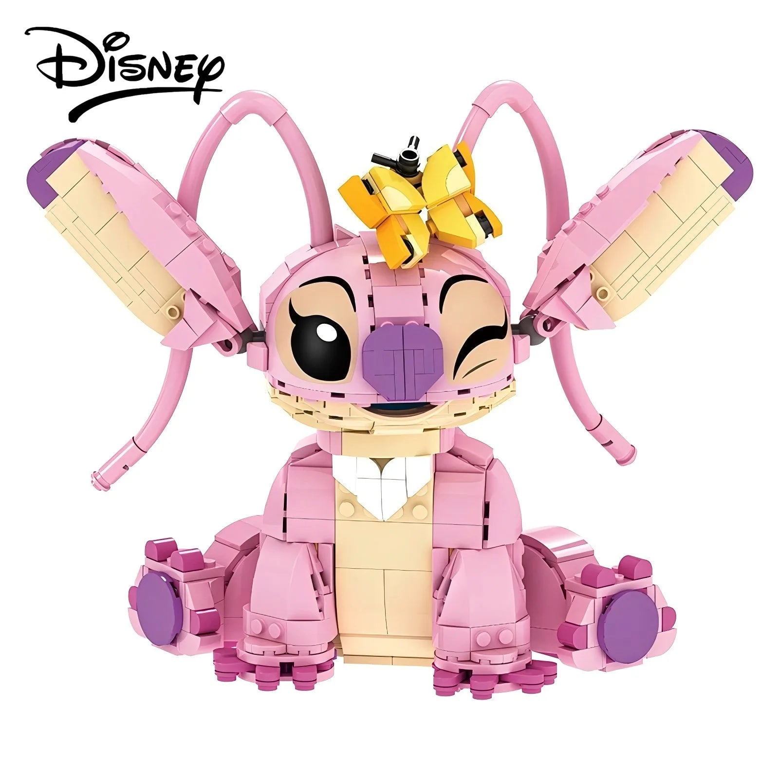 New Stitch Angel CP Building Blocks 2025 - Large Piece Cartoon Toys with Moving Ears Kids Assembly Gift for Boys Girls Birthday