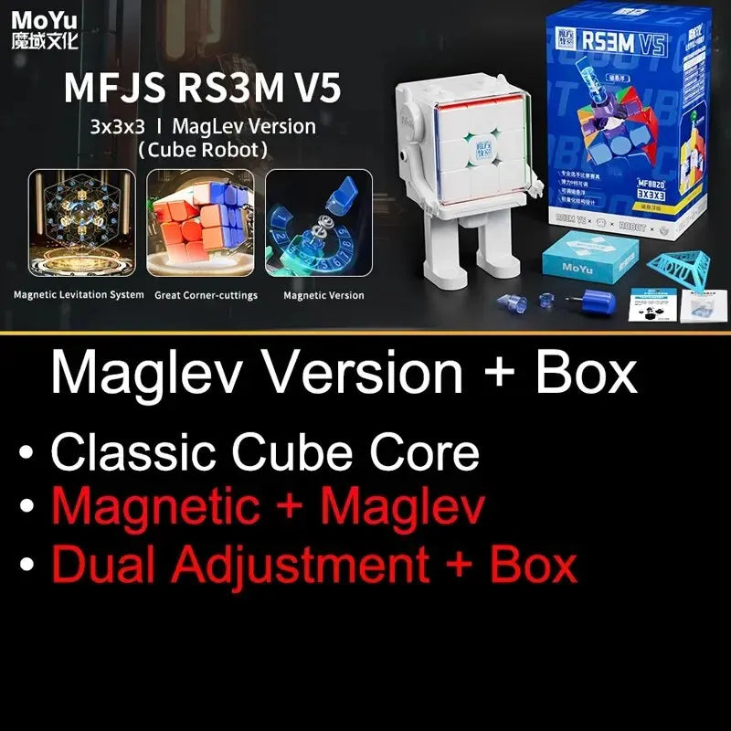 Moyu RS3M V5 3X3 Magnetic Magic Speed Cube Professional Fidget Toys RS3 M 2023 V5 Cubo Magico Puzzle
