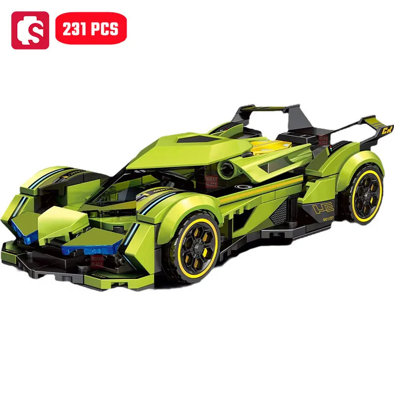 SEMBO Famous Car Series Sports Car Assemblage Building Blocks Kits Racing Vehicle Model Bricks Kids Toys for Boys Christmas Gift