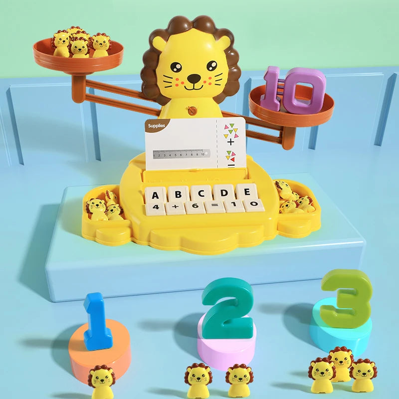 Chick /Owl Balance Cool Math Toy for Kids Educational Learning Lion Balancing Scale Toys Learning Math Game Toy for Boys Girls