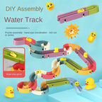 Children'S Baby Duck Slide Bath Toys DIY Marble Assembly Track Stackable Bathtub Bath Track Water Game Toy Set Kids Gifts