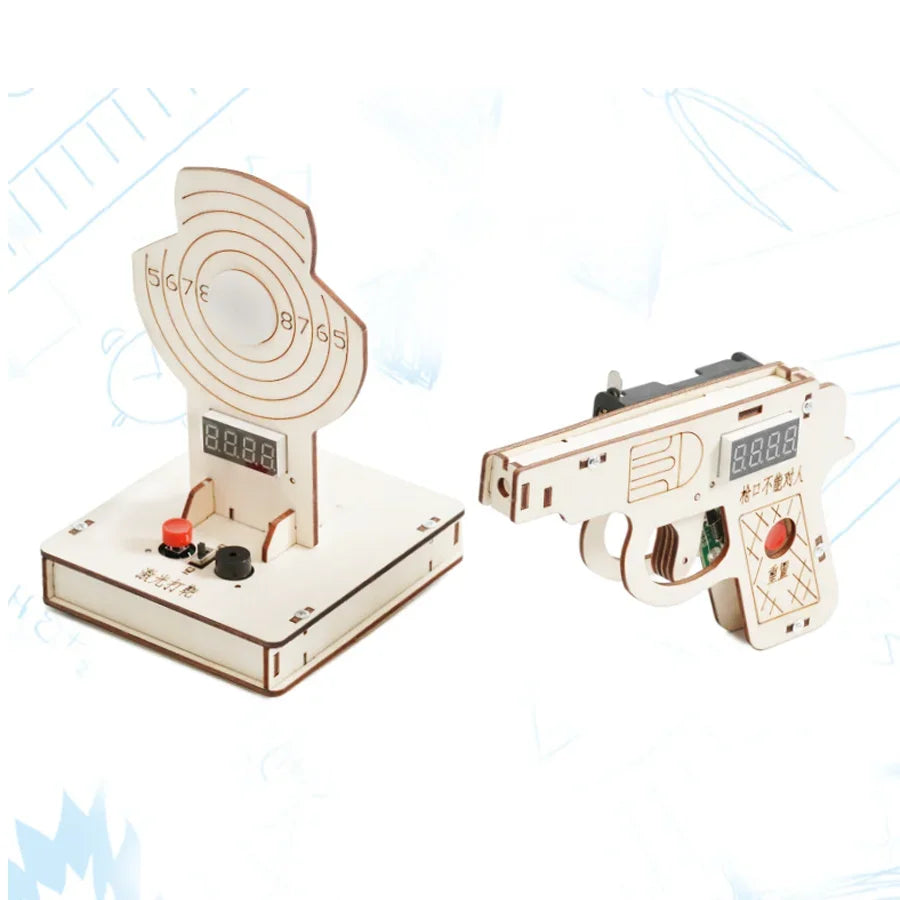 DIY Science Toys Laser Target Shooting Device Model for Kids Physics Experimental Tool Kit Children Educational Toys School