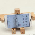 Mini Diy Kid Magic Wood Cube Bot Robot Transform Block Set Jigsaw Educational Puzzle Toy Gift for Baby Brain Teaser Training