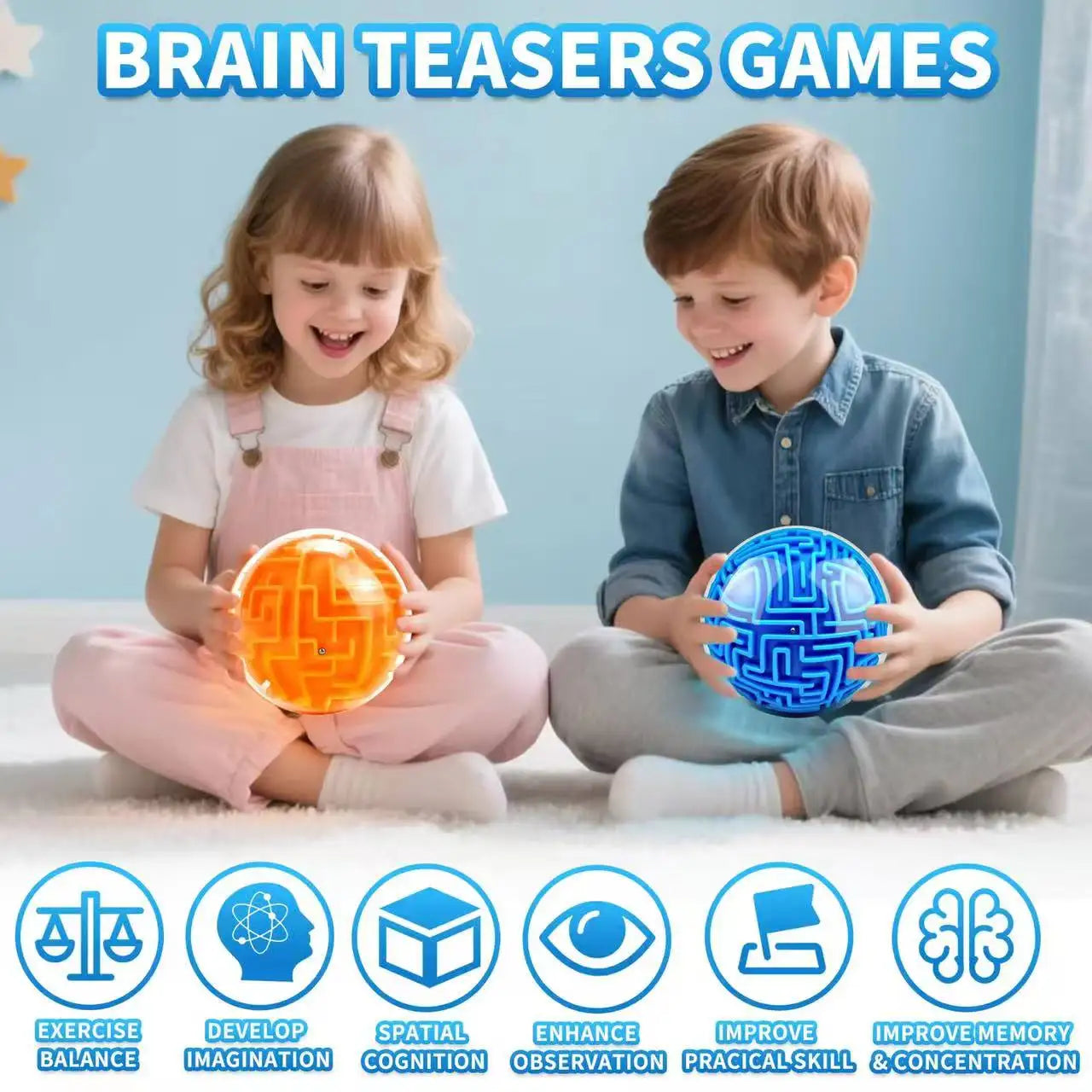 3D Maze Magic Cube Fidgeting Toys Kids Labyrinth Creative Puzzle Intelligence Cube Logical Thinking anti Stress Educational Toys
