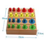 Montessori Cylinder Socket Puzzles Toy Baby Development Practice and Sensespreschool Educational Wooden Toys for Children