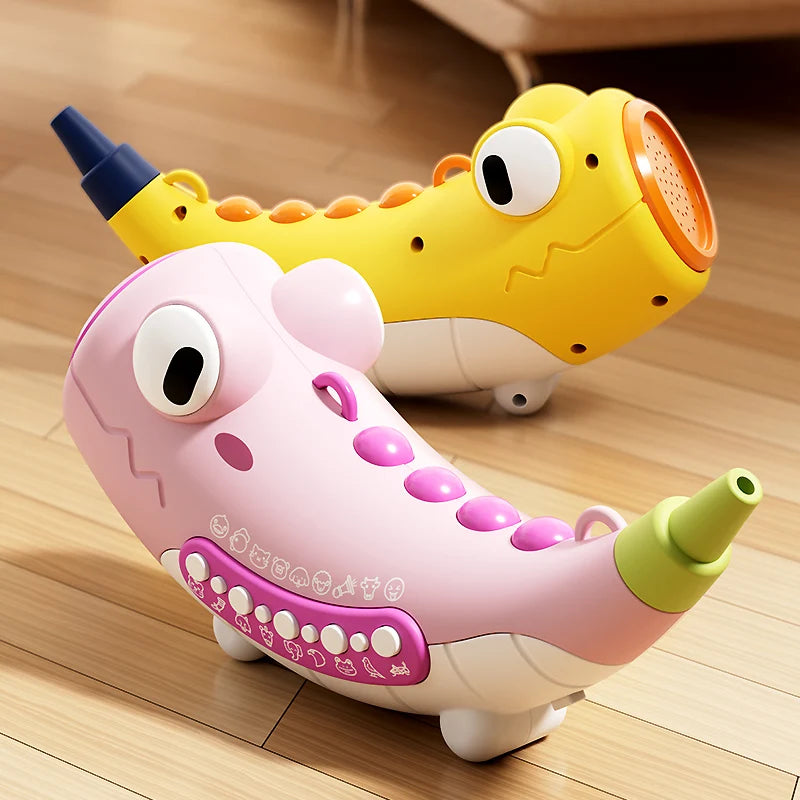 Kids Animal Horn Blowing Toy | Respiratory & Oral Muscle Trainer, Interactive Animal Sound Learning, Easy-Clean Design for Child