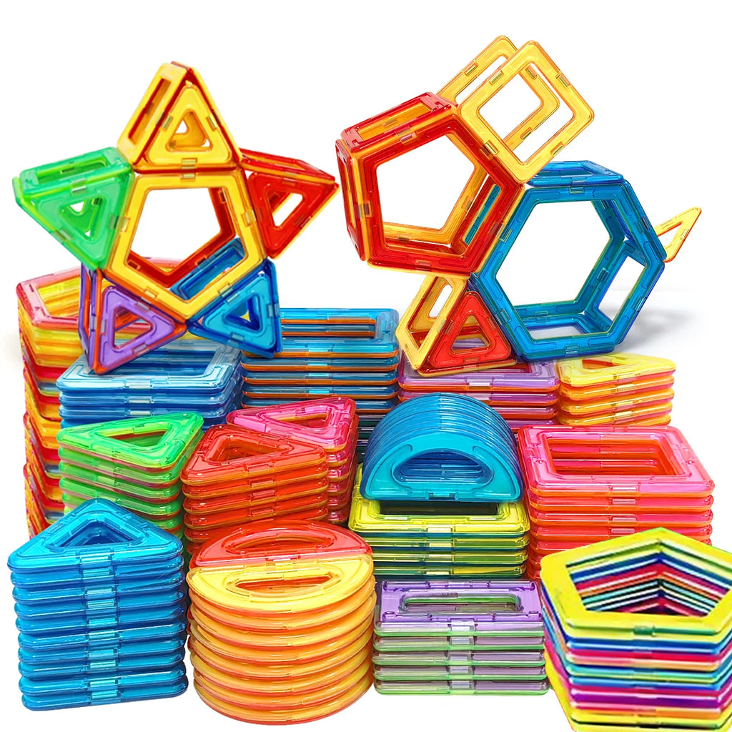 DIY Magnetic Block, Large STEM Construction Toy Set, Educational Magnet Toys for Learning, Random Colors for Birthday Gifts