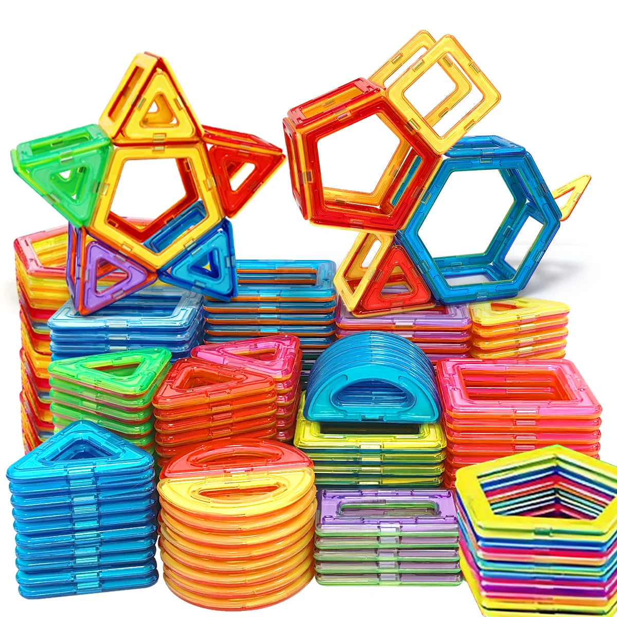 DIY Magnetic Block, Large STEM Construction Toy Set, Educational Magnet Toys for Learning, Random Colors for Birthday Gifts