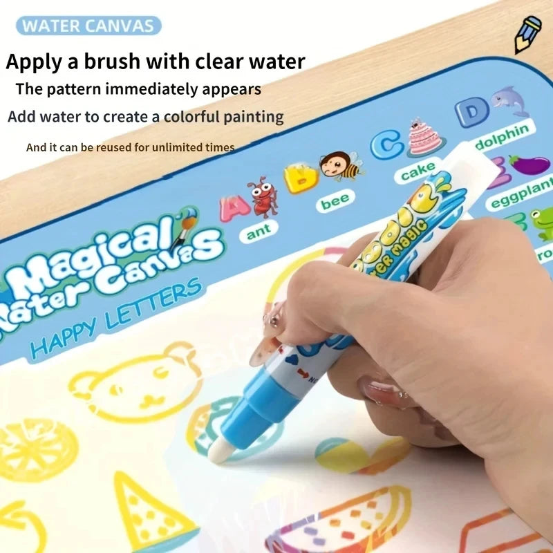 100X80Cm Water Doodle Mat Magic Drawing Doodling Mat Coloring Mat Drawing Board Educational Toys for 2-7 Years Old Boys and Girl