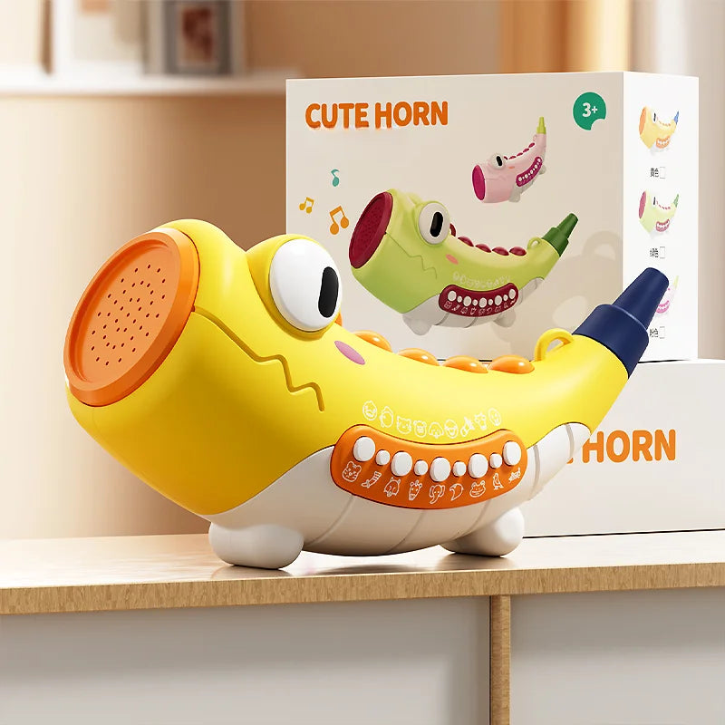 Kids Animal Horn Blowing Toy | Respiratory & Oral Muscle Trainer, Interactive Animal Sound Learning, Easy-Clean Design for Child