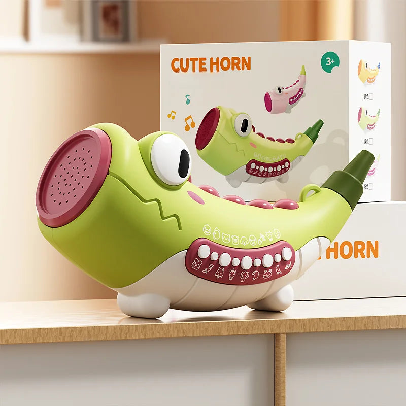 Kids Animal Horn Blowing Toy | Respiratory & Oral Muscle Trainer, Interactive Animal Sound Learning, Easy-Clean Design for Child
