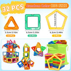 DIY Magnetic Block, Large STEM Construction Toy Set, Educational Magnet Toys for Learning, Random Colors for Birthday Gifts