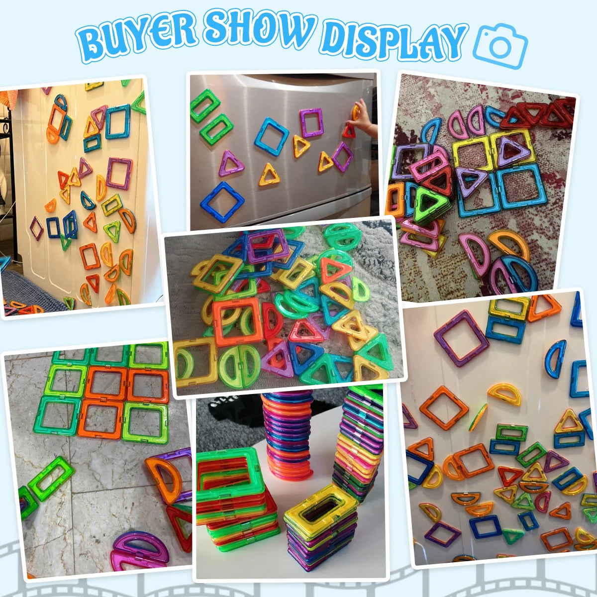 DIY Magnetic Block, Large STEM Construction Toy Set, Educational Magnet Toys for Learning, Random Colors for Birthday Gifts