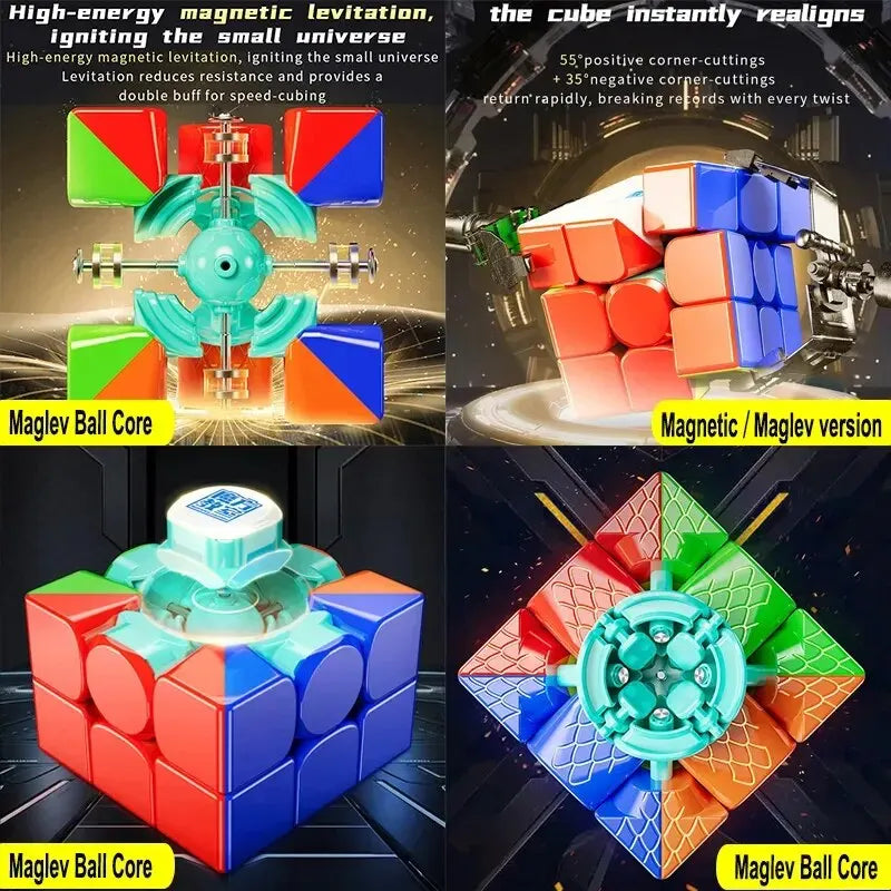 Moyu RS3M V5 3X3 Magnetic Magic Speed Cube Professional Fidget Toys RS3 M 2023 V5 Cubo Magico Puzzle