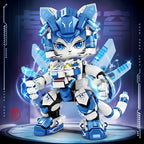 2025 Kung Fu Style 12-In-1 Mechanical Panda & Zodiac Building Blocks Set, Articulated Animal Model Toys for Boys Birthday Gifts