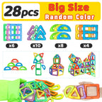 DIY Magnetic Block, Large STEM Construction Toy Set, Educational Magnet Toys for Learning, Random Colors for Birthday Gifts