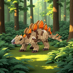 Stegosaurus T-Rex Micro Mini Building Block Toys-Create Dinosaur Word,Festival Gift for Kids,Puzzle DIY Assembly Toy