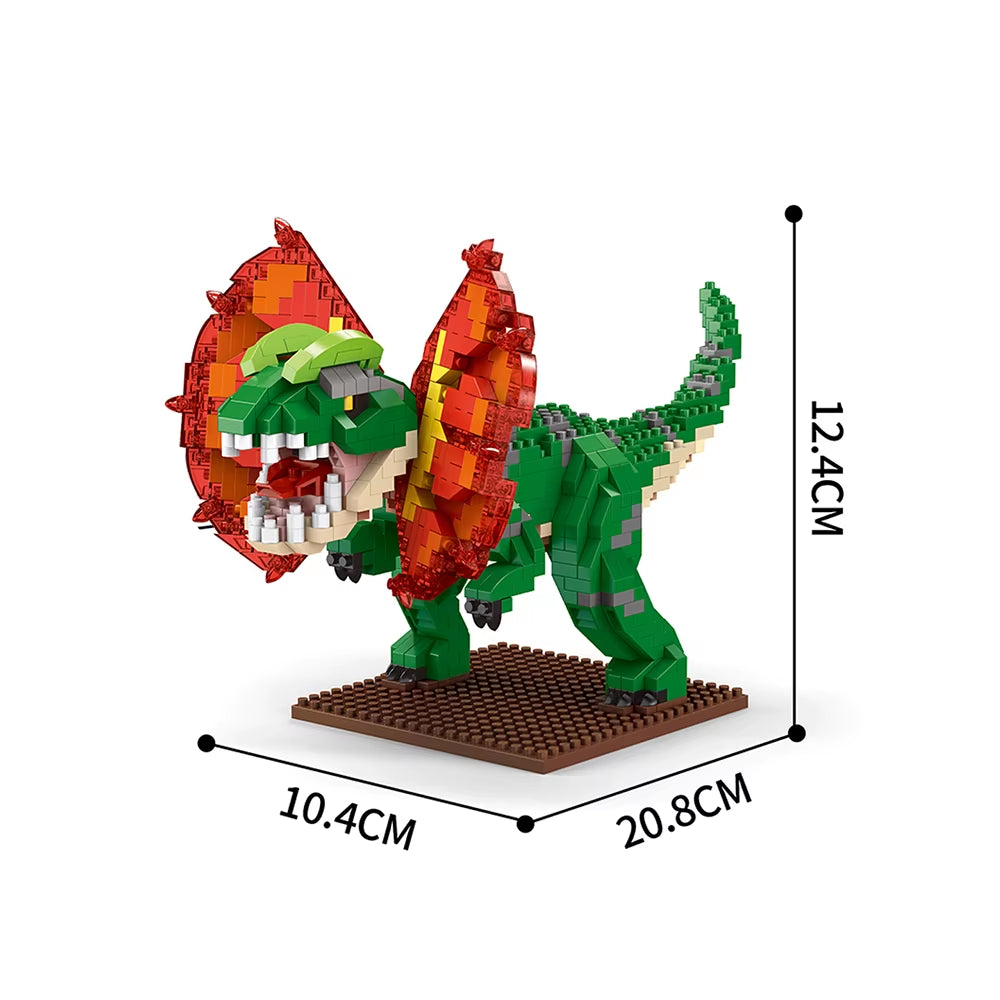 Stegosaurus T-Rex Micro Mini Building Block Toys-Create Dinosaur Word,Festival Gift for Kids,Puzzle DIY Assembly Toy